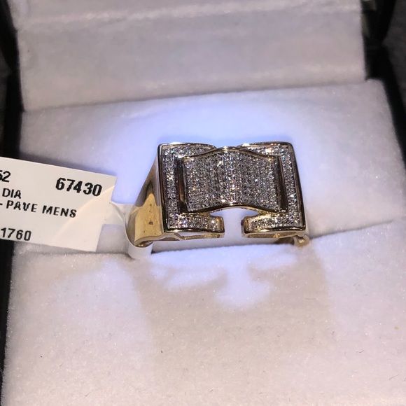 10k solid gold real diamond men ring custom made FREE APPRAISAL NOT PLATED SALE! - Picture 6 of 7